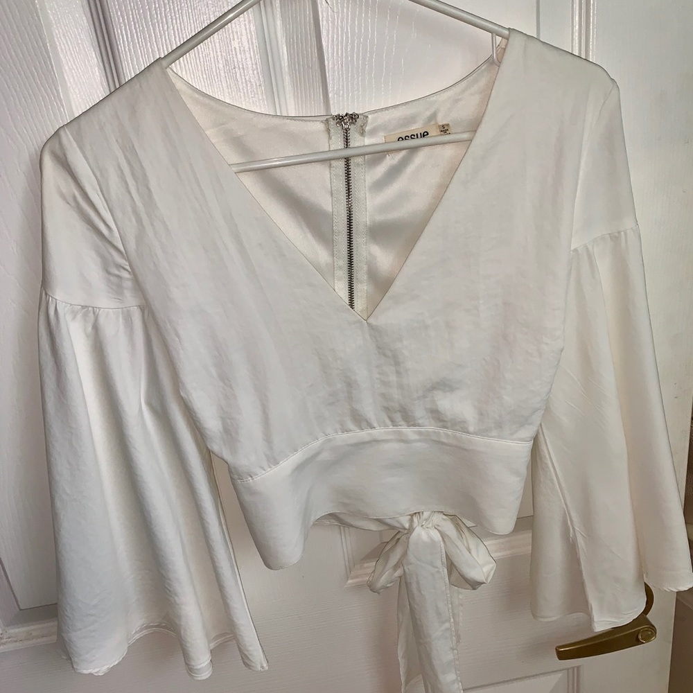 White crop top